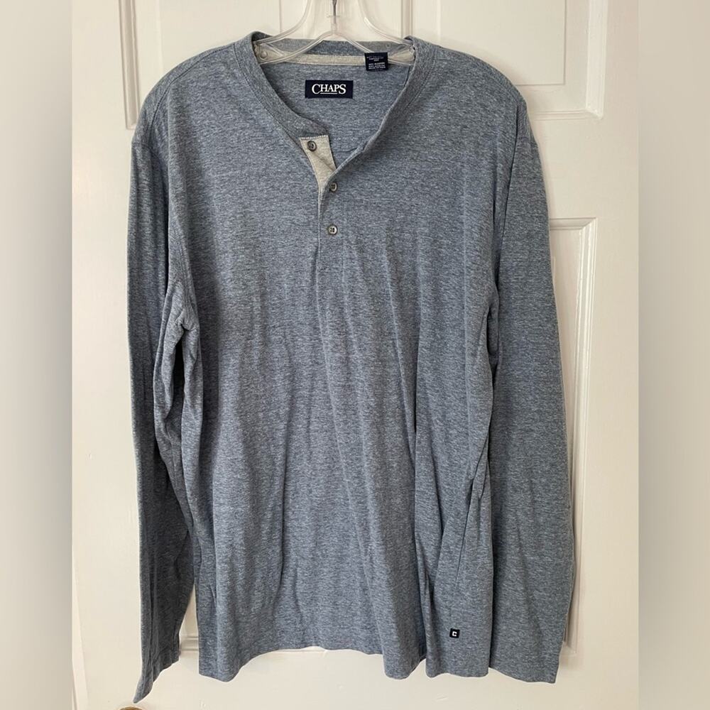 Chaps Long Sleeve Henley Tee